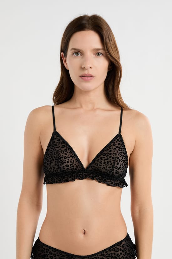 Triangel-BH aus Tüll mit Leopardenmuster;${refinementColor}