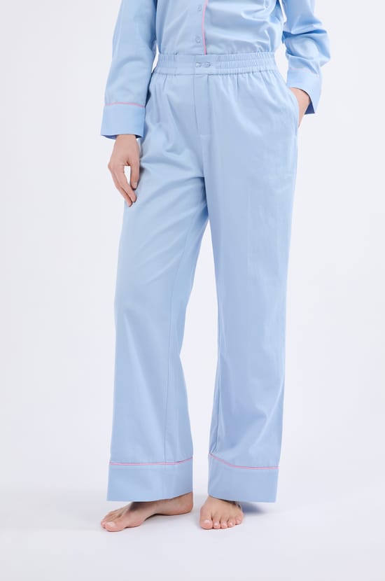 Pantalon de pyjama large en coton;${refinementColor}