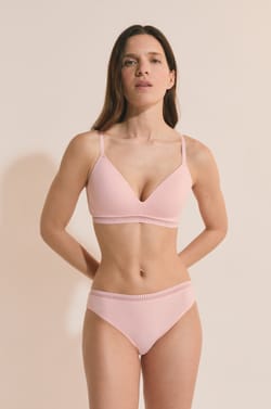 Wireless Lightly Lined Cotton Bra;${refinementColor}