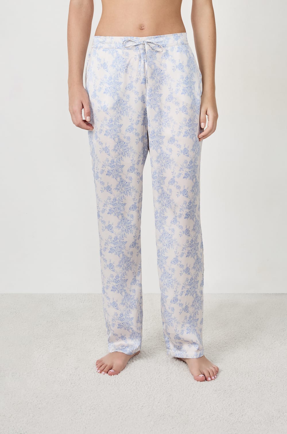 Pantalon de pyjama satiné;${refinementColor}