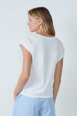 Short-sleeved cotton T-shirt "Good Vibes Only" Smiley®ORIGINALS;${refinementColor}