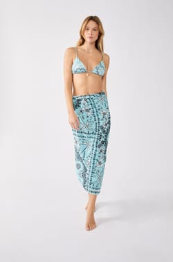 Paréo imprimé en coton;${refinementColor}