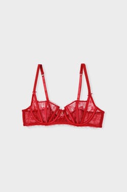 Soutien-gorge corbeille en satin et dentelle;${refinementColor}
