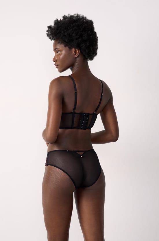 Shorty en tulle brodé;${refinementColor}