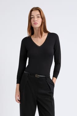 Long Sleeve Thermal Knit T-Shirt;${refinementColor}