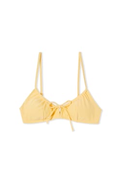 Haut de maillot de bain brassi&egrave;re satin&eacute; avec pads amovibles;${refinementColor}