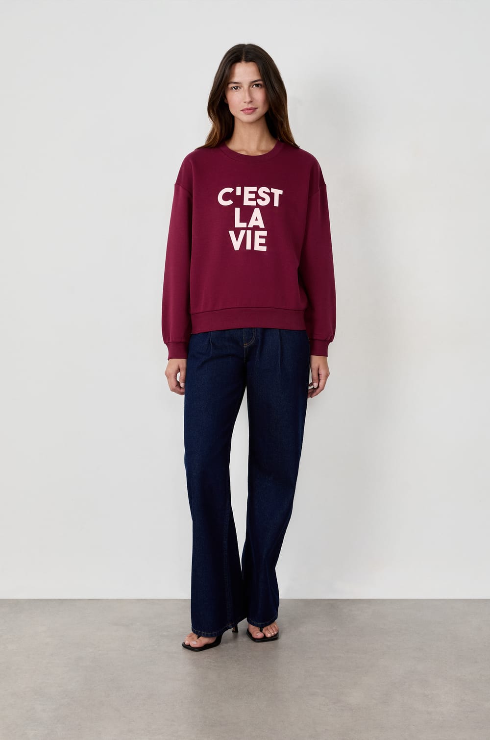 Sweat imprimé "C'est la vie;${refinementColor}