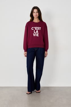 Sweat imprimé "C'est la vie;${refinementColor}