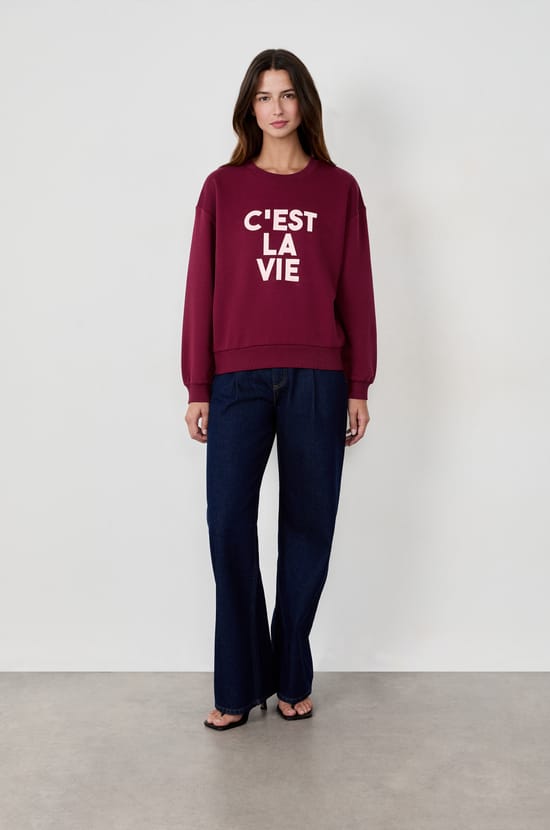 Sweat imprimé "C'est la vie;${refinementColor}