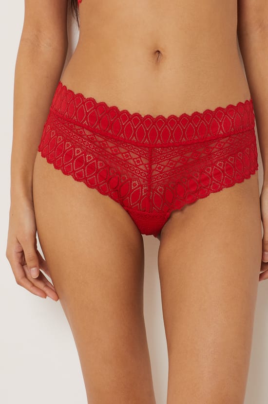 Panty de encaje;${refinementColor}