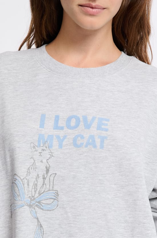 Robe de pyjama avec motifs chats;${refinementColor}