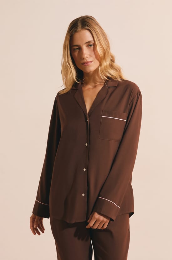 Chemise de pyjama manches longues;${refinementColor}