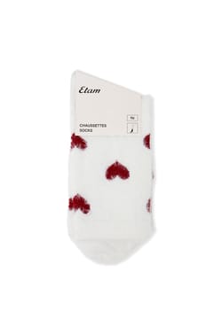 Chaussettes &agrave; motifs coeurs;${refinementColor}