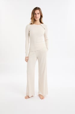 Pyjama T-shirt with buttons;${refinementColor}