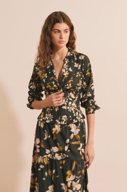Chemise &agrave; fleurs;${refinementColor}