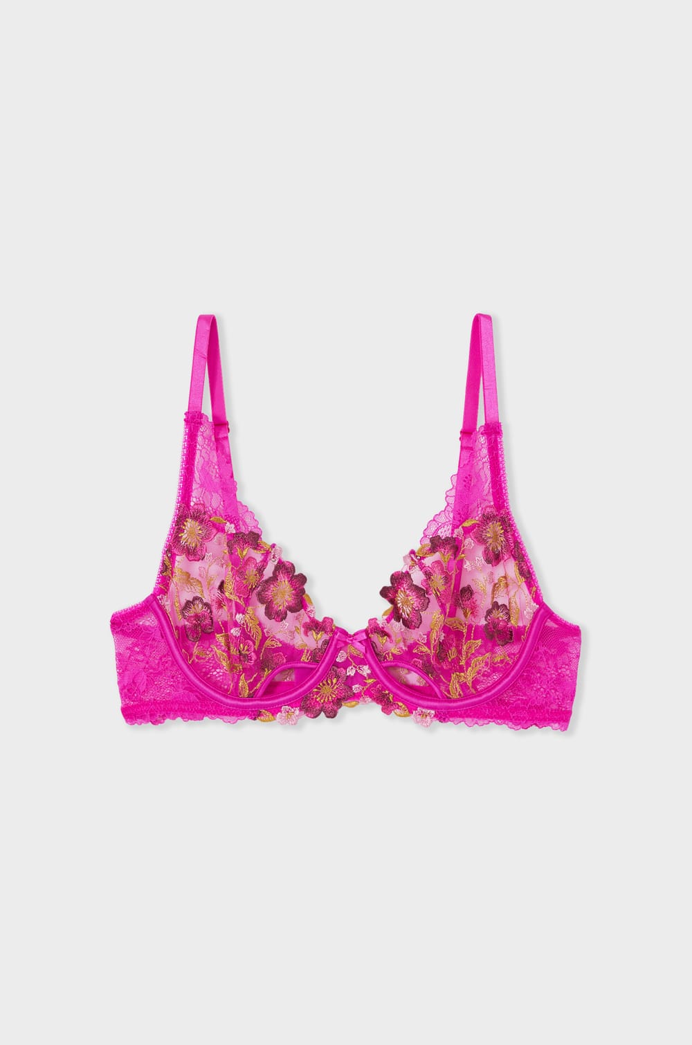 Embroidered Classic Bra;${refinementColor}