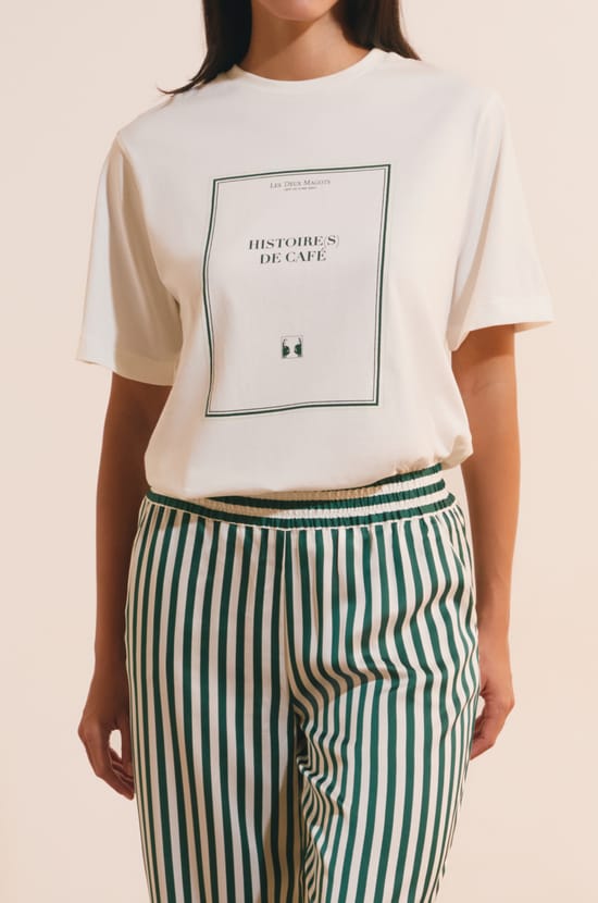 Baumwoll-T-Shirt mit Message;${refinementColor}