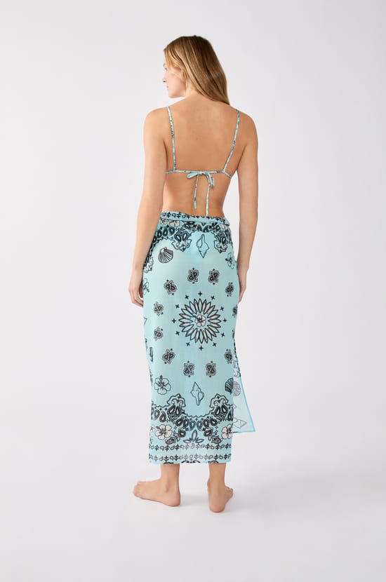 Printed cotton pareo;${refinementColor}