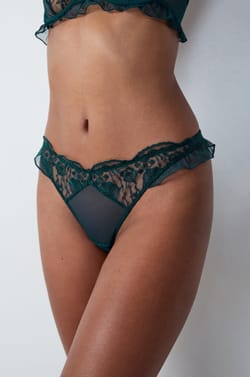 Embroidered Tulle Thong;${refinementColor}