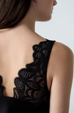 Pyjama Tank Top with Lace Back;${refinementColor}