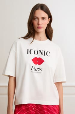 Pyjama T-shirt van katoen met illustratie ;${refinementColor}