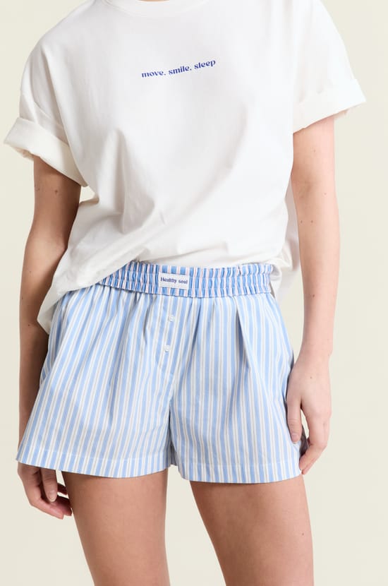 Patterned Pajama Shorts With Cotton ;${refinementColor}
