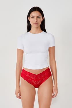 V-shape Lace Hipster;${refinementColor}