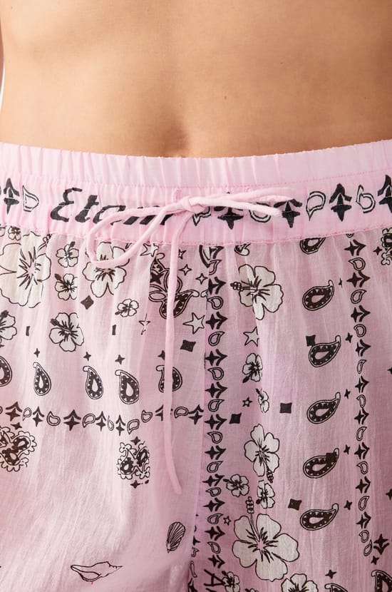 Printed cotton shorts;${refinementColor}