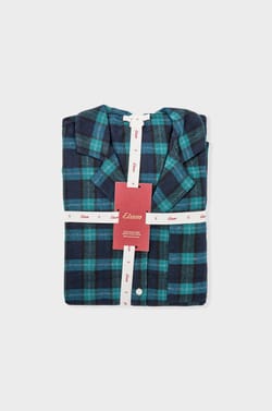 2-Piece Checkered Cotton Pajama Set;${refinementColor}