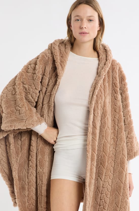 3/4 Sleeve Poncho;${refinementColor}