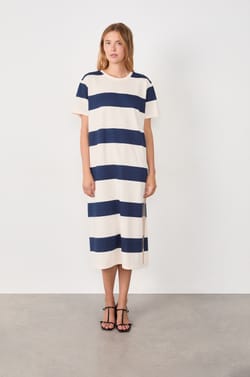 Vestido largo de algodón;${refinementColor}