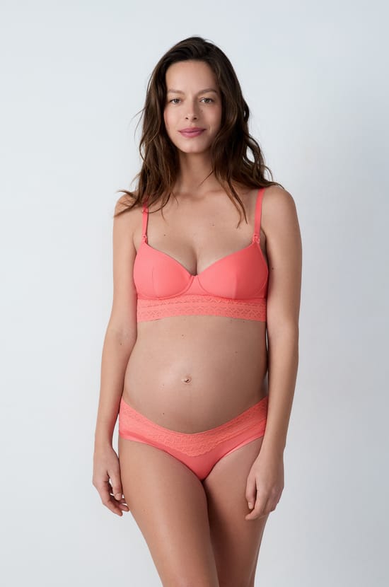 Culotte de maternité détails dentelle;${refinementColor}
