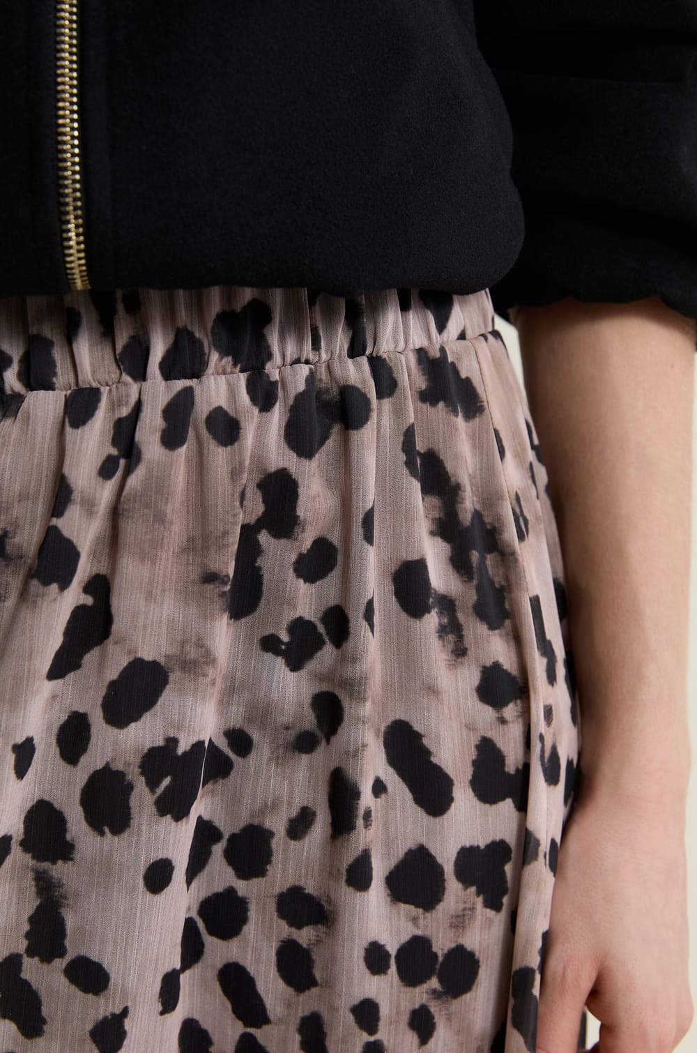 Jupe longue &agrave; imprim&eacute;;${refinementColor}