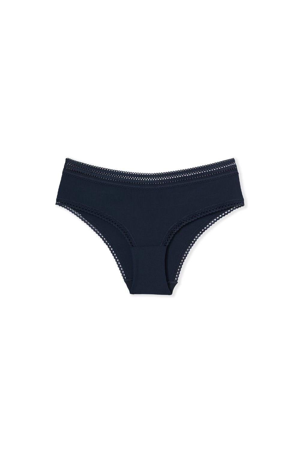 Boyshort in Microfiber with Lace Details;${refinementColor}