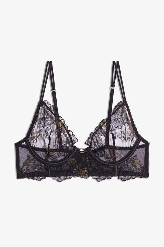 Bustier with Iridescent Embroidery;${refinementColor}