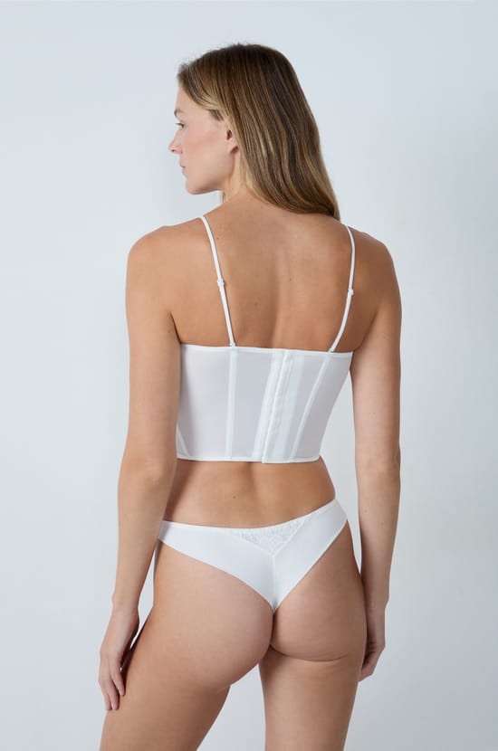 Soutien-gorge bustier sans coques avec broderies;${refinementColor}