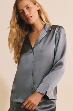 Chemise de pyjama en soie;${refinementColor}