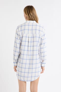 Checkered Cotton Nightshirt;${refinementColor}