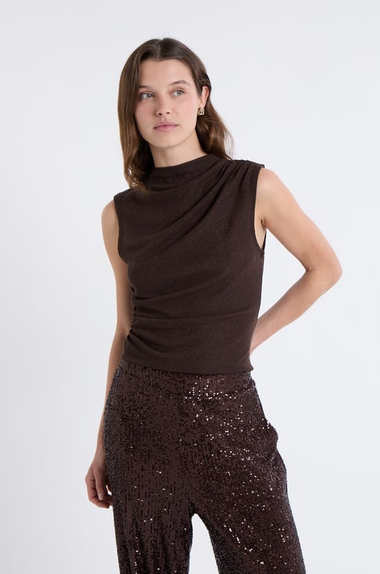 top col montant sans manche irisé;${refinementColor}