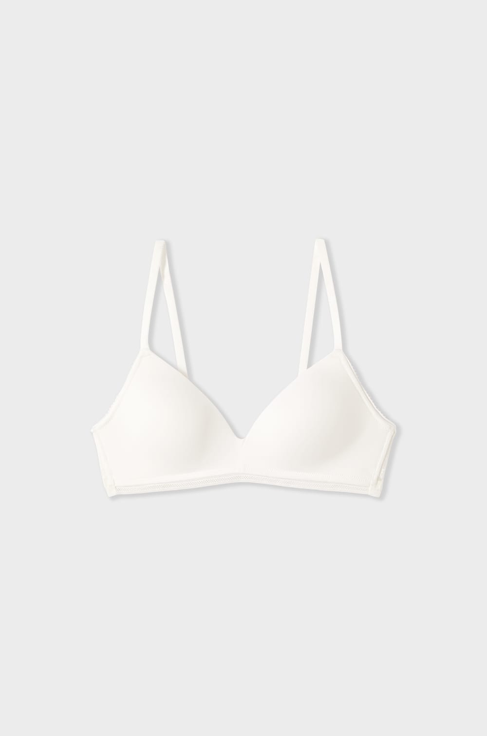 Soutien-gorge triangle sans armatures avec d&eacute;tails en dentelle;${refinementColor}