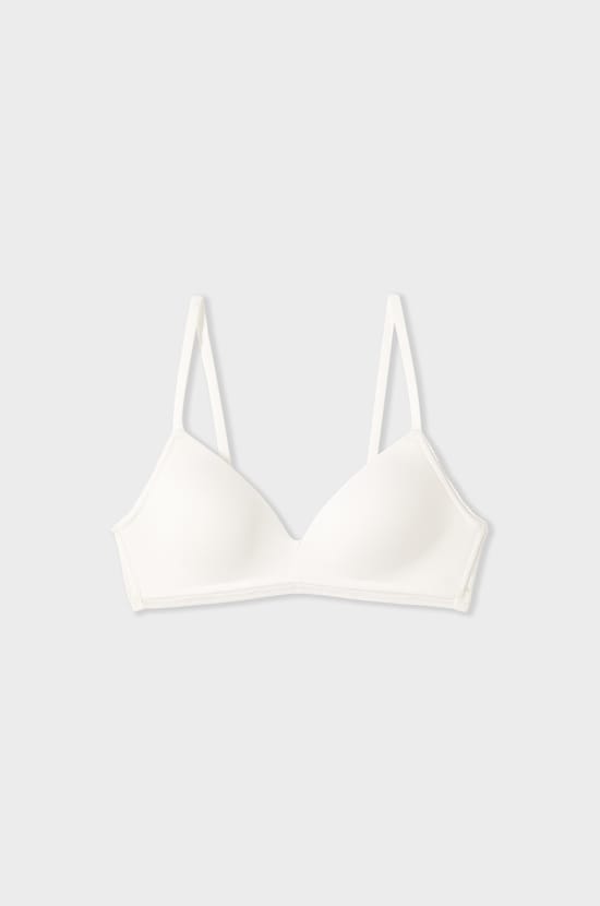 Soutien-gorge triangle sans armatures avec d&eacute;tails en dentelle;${refinementColor}