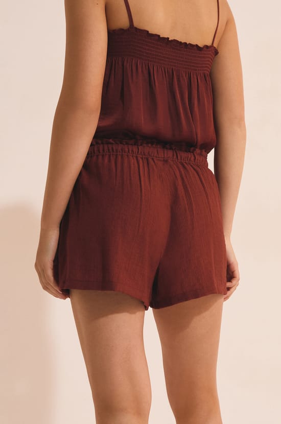 Pantal&oacute;n corto de pijama con cintura el&aacute;stica;${refinementColor}