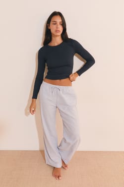 Pantalon de pyjama &agrave; carreaux en coton;${refinementColor}