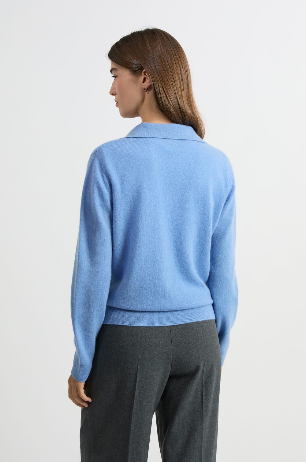Cashmere Polo Neck Sweater;${refinementColor}