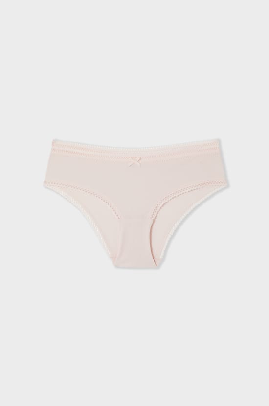 Microfibre Boyshort with Lace Details;${refinementColor}