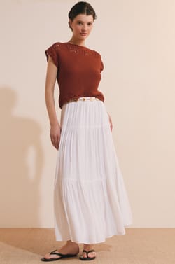 Falda larga fluida con paneles;${refinementColor}