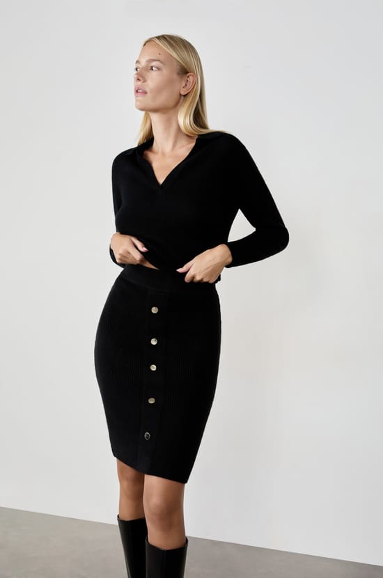 Jupe midi boutonn&eacute;e;${refinementColor}