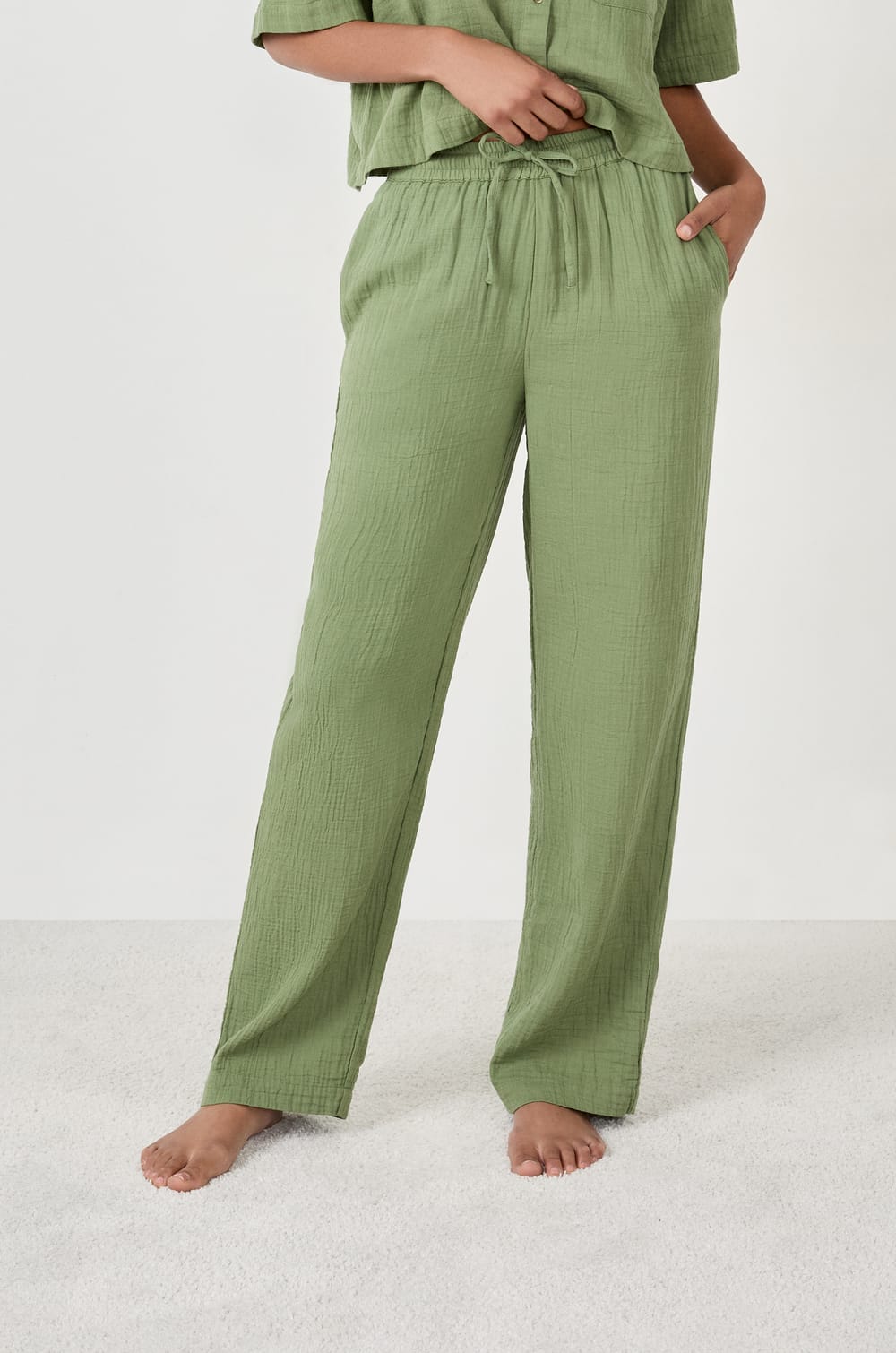 100% Cotton Pajama Pants;${refinementColor}