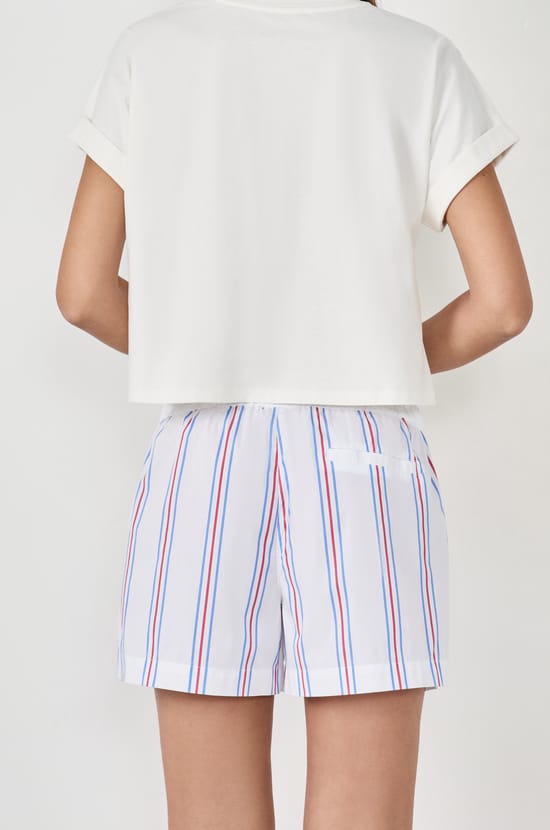 Striped Pyjama Shorts;${refinementColor}