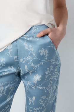 3-Piece Printed Satin Pajamas;${refinementColor}